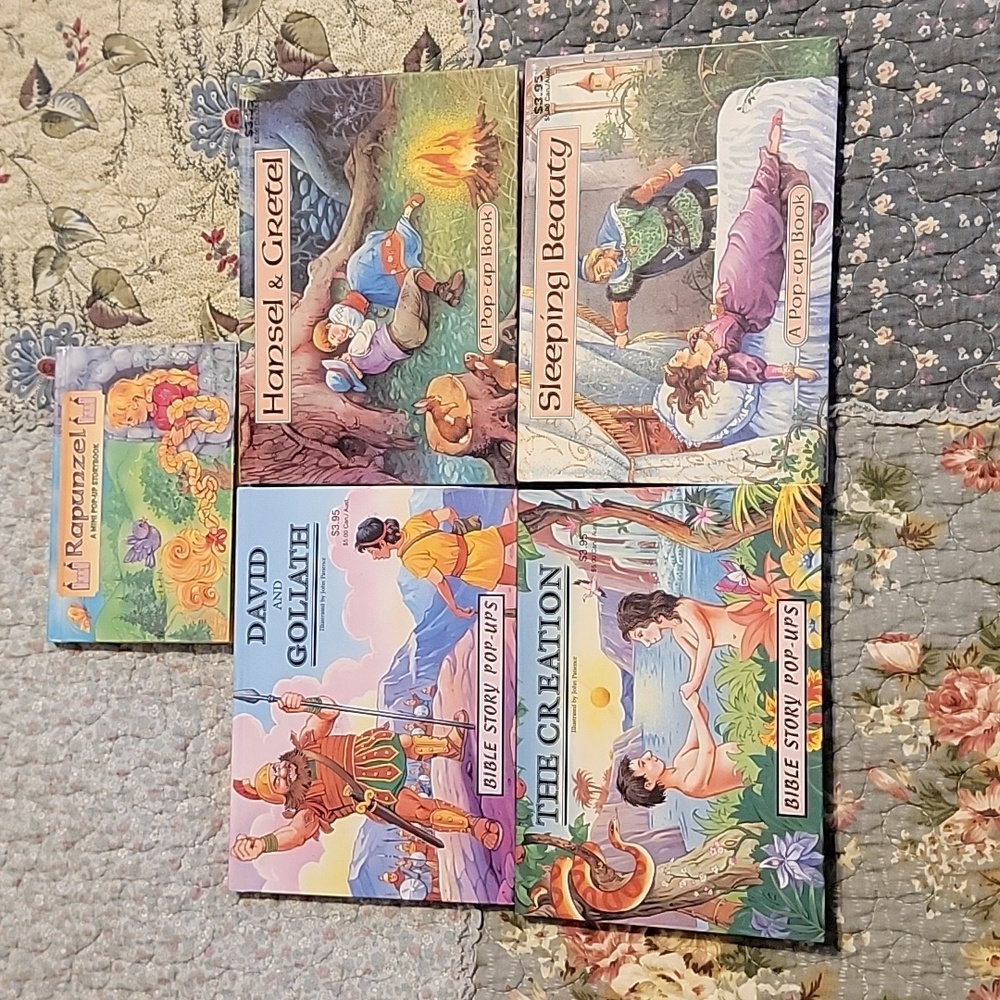 JOHN PATIENCE POP UP BOOKS BIBLE FAIRY TALES 5 BUNDLE